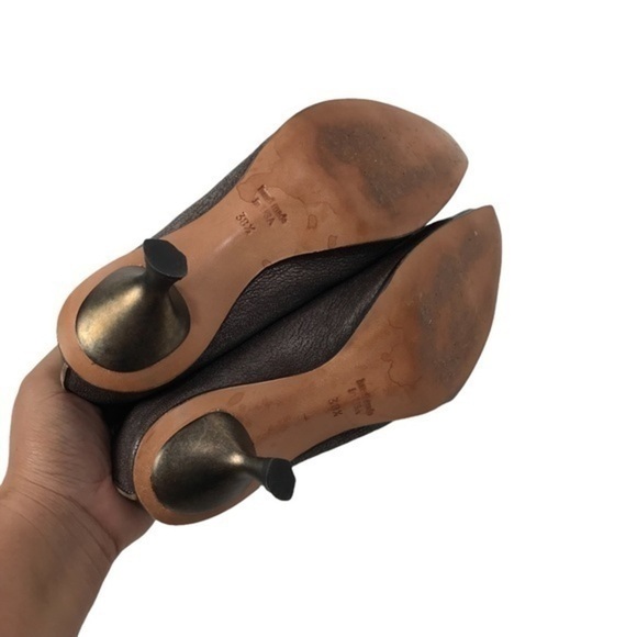 CYDWOQ vintage hand made leather pump size 38.5 , Bronze - Picture 6 of 8